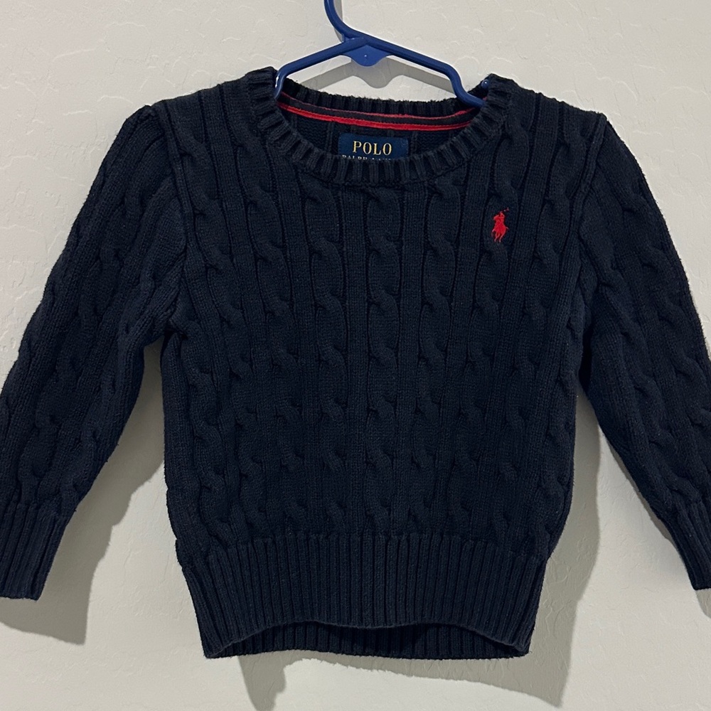 Polo Ralph Lauren Navy Cable Knit Sweater boys